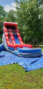 24 Ft  Red and Blue Single Lane Waterslide