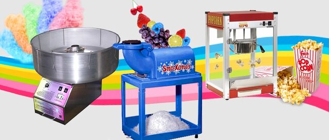 Snow Cone  Cotton Candy  Popcorn machine package