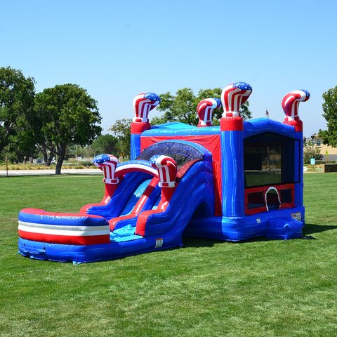 USA Bounce House Dual Lane Water Slide