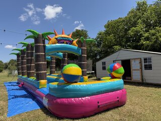 SLIP N SLIDE DOUBLE LANE WITH POOL