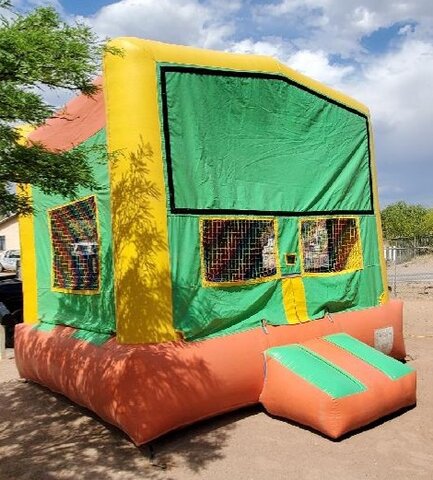13' x 13' CLASSIC CASTLE (neon orange, green, and yellow, banner option)