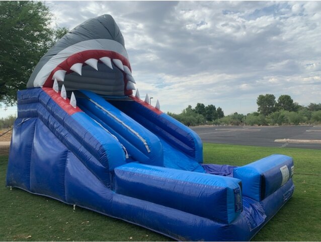 16 FT SHARK SLIDE WITH POOL