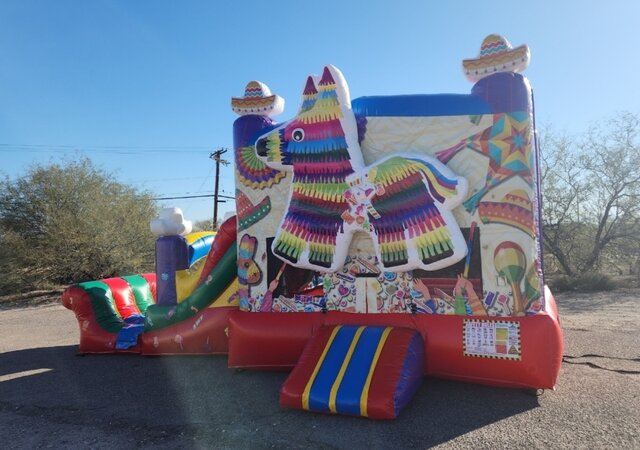 Inflatable play area providing Party rentals Gelblaster rentals