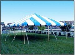20 x 20 Blue/ W Pole Tent