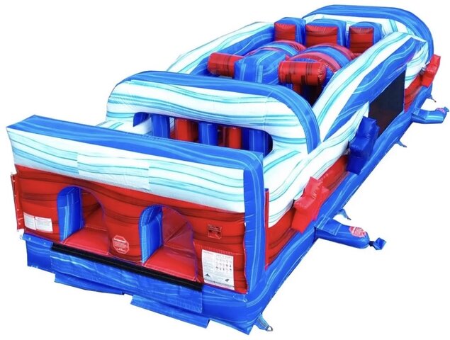 30ft Red White Blue obstacle course 