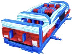 30ft Red White Blue obstacle course 