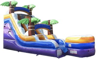 15 ft Tropical Purple Marble Water Slide