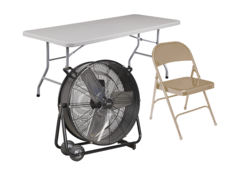 Tables, Chairs, Fans & More