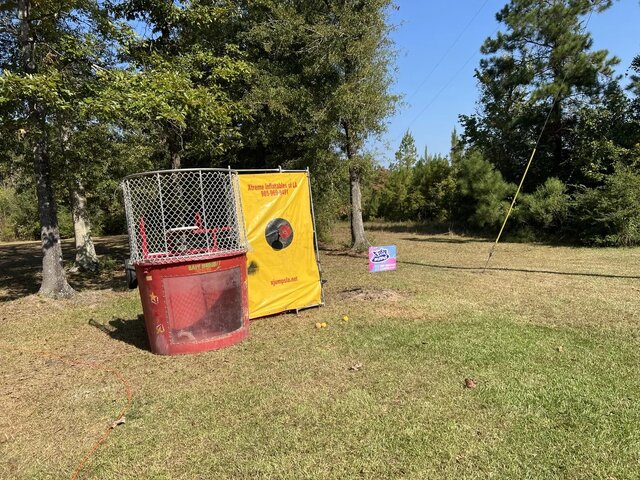 Xtreme's branded Gator Dunk Tank set up outdoors