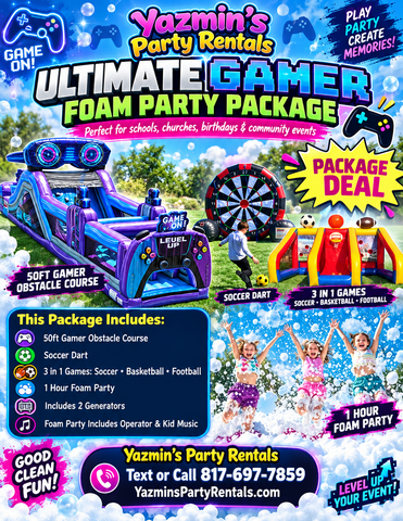 Gamer and Foam Party Package 