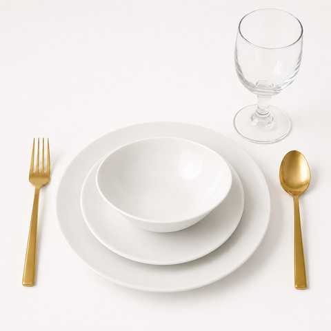 White chinaware set 