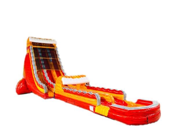 27ft Dual Lane Red Wave Water Slide with Slip n Slide