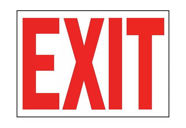 Exit sign 