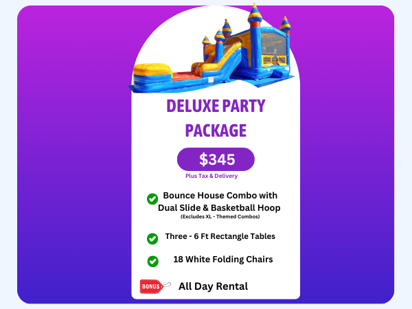 Deluxe Bounce House  Party Package 