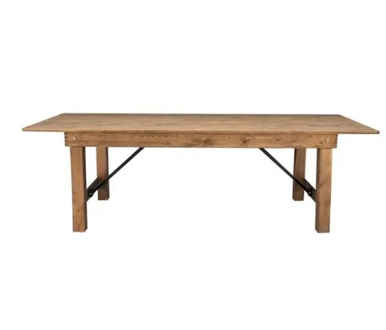 8ft Wooden Farm Table