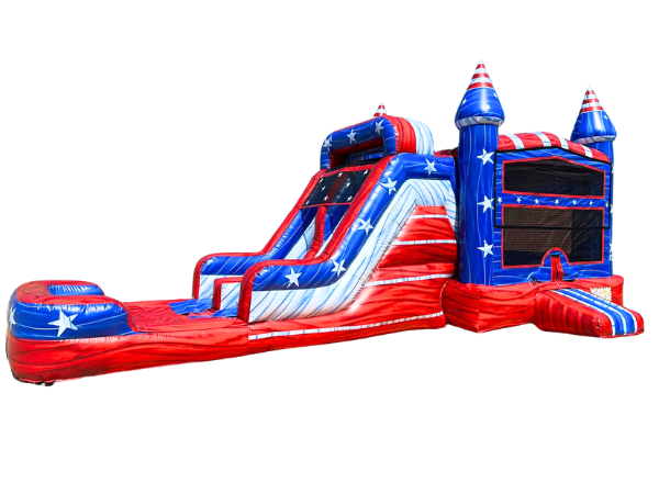 All American Combo Bounce House (Dual Wet or Dry Slide) XL