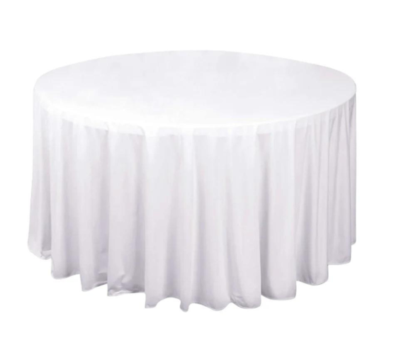 Round Table Cover - White 