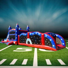 60 ft All American Obstacle Course Dual Slide