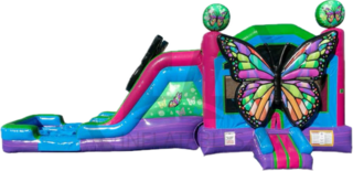 Butterfly bounce house (Wet/Dry) double lane 