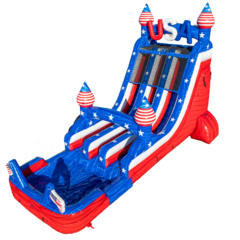 20ft USA Double Lane Waterslide 