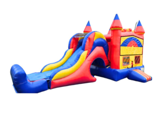Colorful Combo Bounce House (Wet or Dry