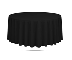 Round Table Cover - Black 