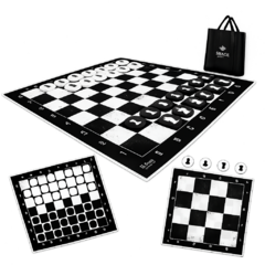 3-in-1 Giant Chess, Checkers, and Tic-Tac-Toe