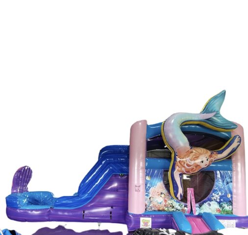 Mermaid Combo bounce house with slide 