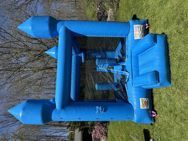 Solid Blue bounce house