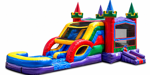 Grand Slam (Wet or Dry) W/ Basketball Goal and Double Slides