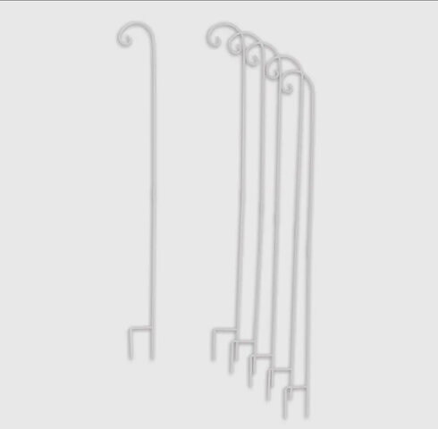 Decorating Metal Shepherd Hooks - White