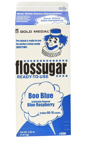 Gold Medal 3201 Blue Raspberry Flossugar 3.25 lb, 1 Carton