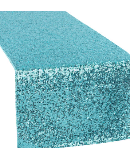 Glitz Sequin Table Runner Teal