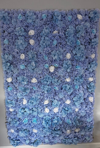 Blue flower wall 6’5” tall and 4’ wide