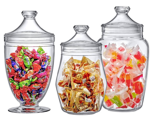 Acrylic Apothecary Jar, Candy Buffet, Wedding Display, BPA-Free and Shatter-Proof