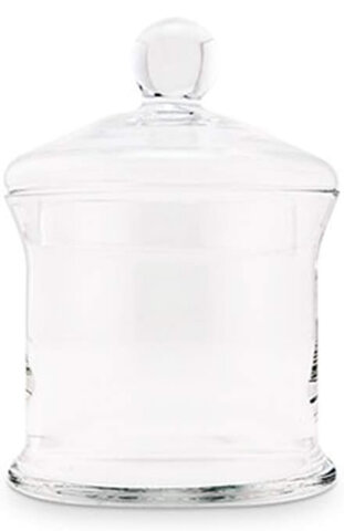 Small Glass Apothecary Candy Jar - Cylinder with Lid