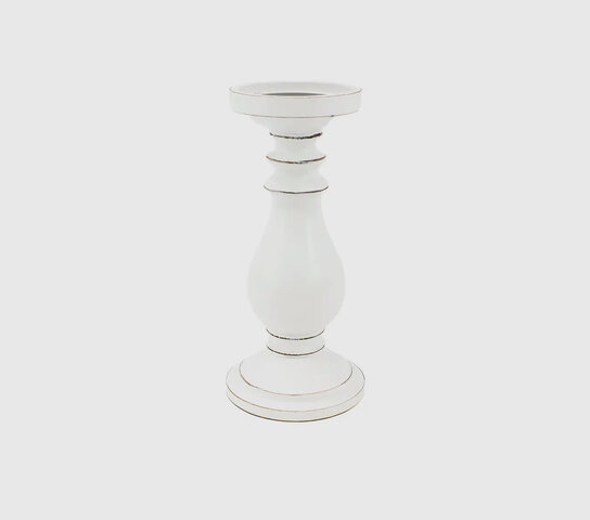 MEDIUM WHITE MANGO CANDLESTICK  5”x11”