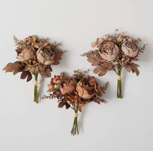 Dried Peony Bush Trio