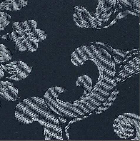 Black and Silver  Damask 120” round