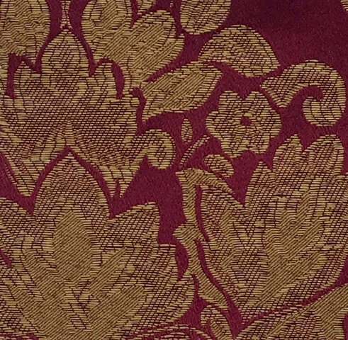 Beethoven Damask Burgundy and Gold 20”X20”