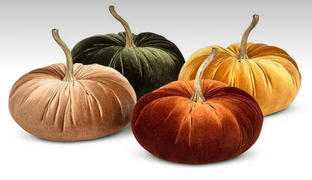 Large assorted Velour Pumpkins