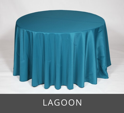 POLY 90”X 132” RECTANGLE TABLECLOTH, LAGOON