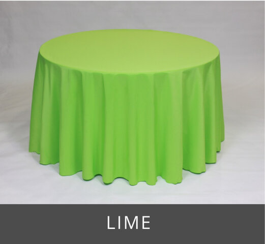 POLY 120” ROUND TABLECLOTH, LIME