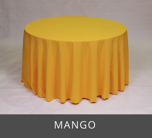 POLY 90”X 90”SQUARE TABLECLOTH, MANGO