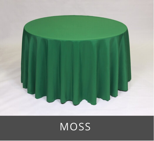 POLY 90”X 90”SQUARE TABLECLOTH, MOSS