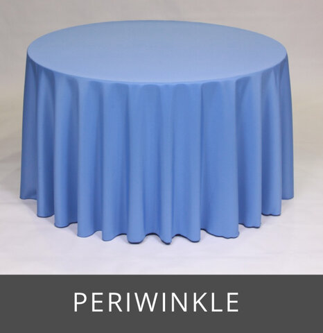 POLY 90”X 90”SQUARE TABLECLOTH, PERIWINKLE 