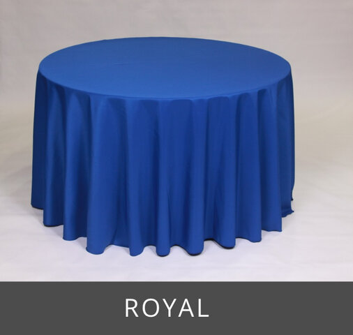 POLY 108” ROUND TABLECLOTH,  ROYAL