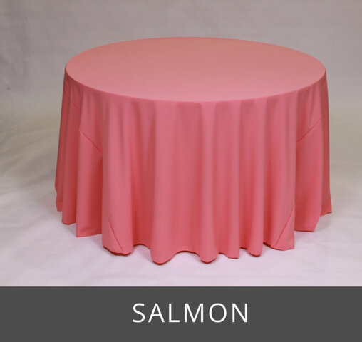 POLY 108” ROUND TABLECLOTH, SALMON