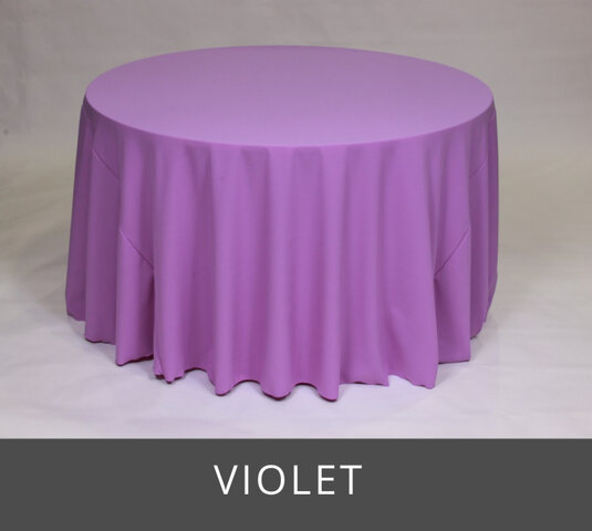 POLY 90”X 132” RECTANGLE TABLECLOTH, VIOLET