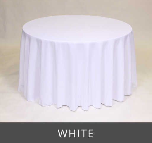 Poly 120” round, white